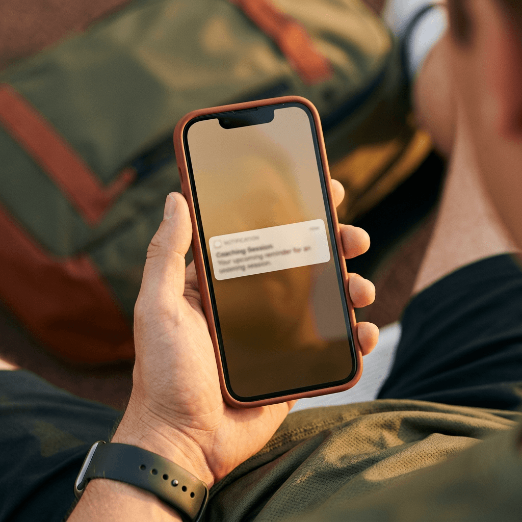 Student receives a subtle session reminder on their phone